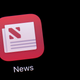 Apple’s News app running on an iPad.